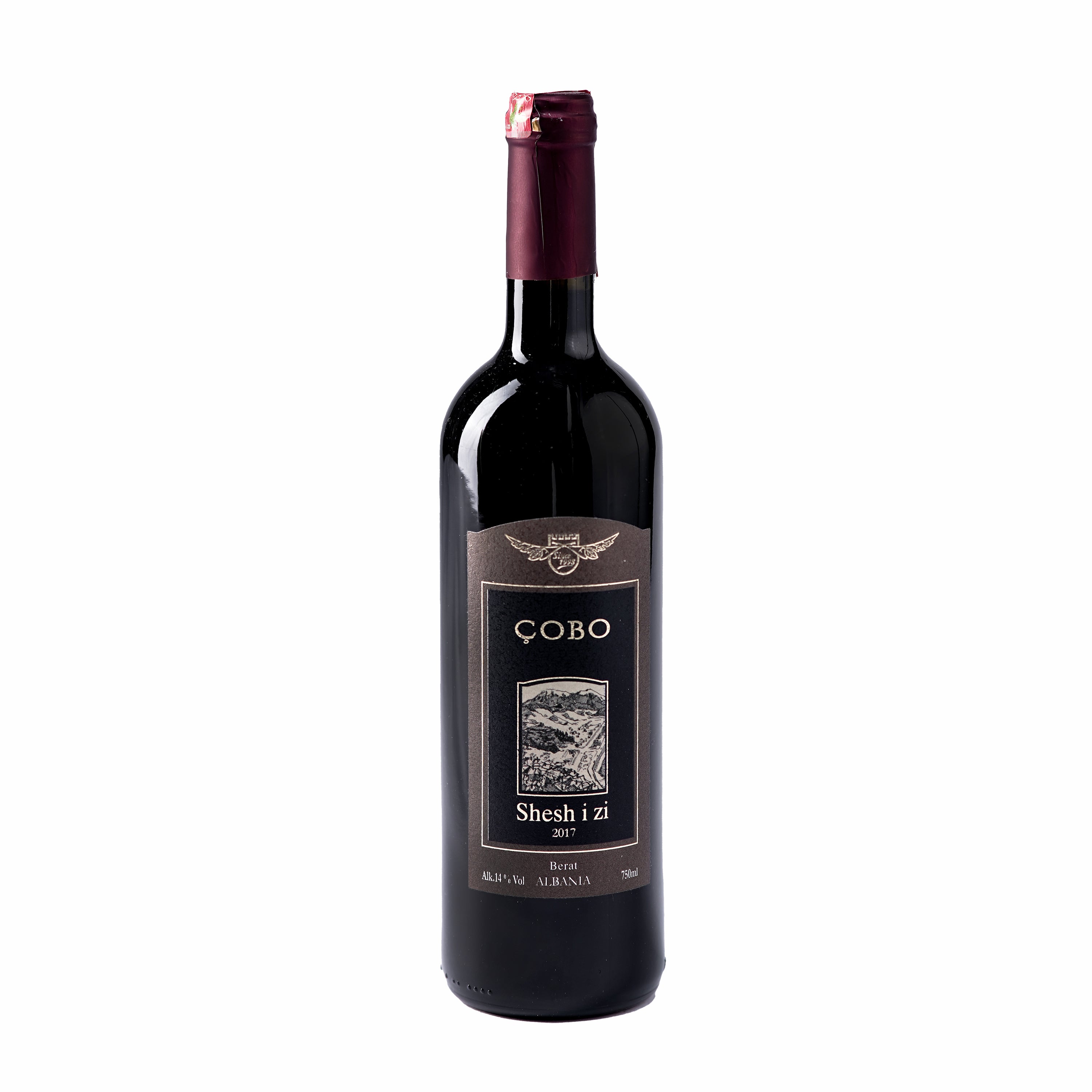 Albanian red wine "Shesh i Zi" 2017 ÇOBO - 750ml - Trojetona